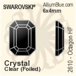 施華洛世奇 XILION 施亮 玫瑰 進化版 平底石 (2058) SS40 - 透明白色 白金水銀底