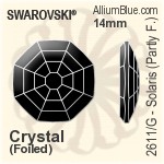 Swarovski Solaris (Partly Frosted) Flat Back No-Hotfix (2611/G) 10mm - Color Unfoiled