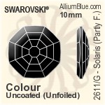 Swarovski Solaris (Partly Frosted) Flat Back No-Hotfix (2611/G) 10mm - Color Unfoiled