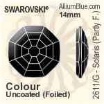 Swarovski Solaris (Partly Frosted) Flat Back No-Hotfix (2611/G) 14mm - Color Unfoiled