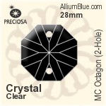 Preciosa MC Octagon (2-Hole) (2611) 26mm - Colour Coating