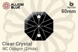Preciosa MC Octagon (2-Hole) (2611) 60mm - Clear Crystal