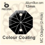Preciosa MC Octagon (2-Hole) (2611) 12mm - Metal Coating