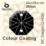 Preciosa MC Octagon (2-Hole) (2611) 26mm - Colour Coating