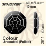 施華洛世奇 Solaris 平底石 (2611) 10mm - 顏色 白金水銀底