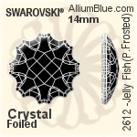 Swarovski Jelly Fish (Partly Frosted) Flat Back No-Hotfix (2612) 14mm - Crystal Effect Unfoiled
