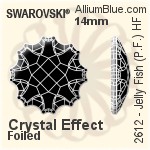 スワロフスキー Jelly Fish (Partly Frosted) ラインストーン ホットフィックス (2612) 6mm - クリスタル 裏面アルミニウムフォイル