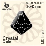 Preciosa MC Drop (2626) 44x50mm - Metal Coating