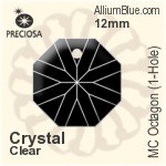 Preciosa MC Octagon (1-Hole) (2636) 12mm - Clear Crystal