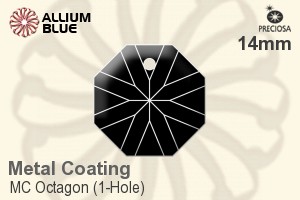 Preciosa MC Octagon (1-Hole) (2636) 14mm - Metal Coating