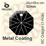 Preciosa MC Octagon (1-Hole) (2636) 30mm - Clear Crystal