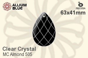 Preciosa MC Almond 505 (2661) 63x41mm - Clear Crystal