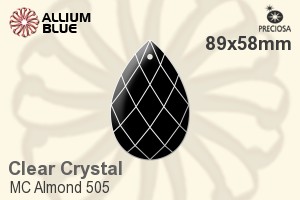 Preciosa MC Almond 505 (2661) 89x58mm - Clear Crystal