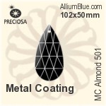 Preciosa MC Almond 501 (2662) 102x50mm - Clear Crystal