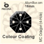 Preciosa MC Octagon (4-Hole) (2665) 24mm - Colour Coating