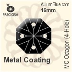 Preciosa MC Octagon (4-Hole) (2665) 18mm - Metal Coating