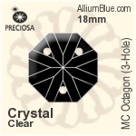 Preciosa MC Octagon (3-Hole) (2669) 18mm - Clear Crystal