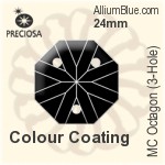 Preciosa MC Octagon (3-Hole) (2669) 24mm - Metal Coating