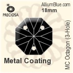 Preciosa MC Octagon (3-Hole) (2669) 24mm - Clear Crystal