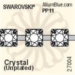 スワロフスキー ラウンド Cupchain (27004) PP18, Unメッキ, 00C - クリスタル