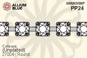 Swarovski Round Cupchain (27004) PP24, Unplated, 00C - Colors