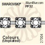 Swarovski Round Cupchain (27004) PP32, Plated, 00C - Crystal Effects