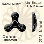 スワロフスキー Molecule ラインストーン (2708) 12.5x13.6mm - カラー 裏面にホイル無し