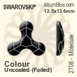 施華洛世奇 分子狀 平底石 (2708) 12.5x13.6mm - 顏色 無水銀底