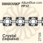 Swarovski Round Extended Cupchain (27104) PP32, Unplated, 00C - Colors