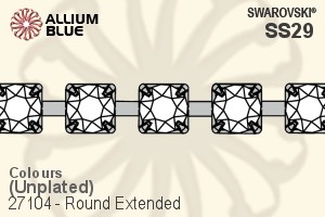 スワロフスキー ラウンド Extended Cupchain (27104) SS29, Unメッキ, 00C - カラー