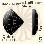 Swarovski Fan Flat Back No-Hotfix (2714) 14mm - Crystal Effect Unfoiled