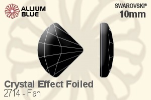 Swarovski Fan Flat Back No-Hotfix (2714) 10mm - Crystal Effect With Platinum Foiling