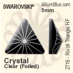 Swarovski Rivoli Triangle Flat Back Hotfix (2716) 5mm - Clear Crystal With Aluminum Foiling