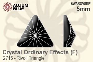 Swarovski Rivoli Triangle Flat Back No-Hotfix (2716) 5mm - Crystal Effect With Platinum Foiling