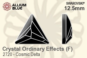Swarovski Cosmic Delta Flat Back No-Hotfix (2720) 12.5mm - Crystal (Ordinary Effects) With Platinum Foiling