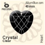 Preciosa Heart (2727) 40mm - Metal Coating
