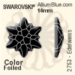 Swarovski Edelweiss Flat Back No-Hotfix (2753) 10mm - Crystal Effect With Platinum Foiling