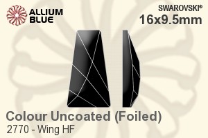 スワロフスキー Wing ラインストーン ホットフィックス (2770) 16x9.5mm - カラー 裏面アルミニウムフォイル