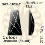 Swarovski Wing Flat Back No-Hotfix (2770) 16x9.5mm - Colour (Uncoated) With Platinum Foiling