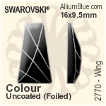 Swarovski Wing Flat Back No-Hotfix (2770) 6x3.5mm - Clear Crystal With Platinum Foiling