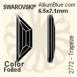 施華洛世奇 Trapeze 平底石 (2772) 8.6x2.8mm - 顏色（半塗層） 無水銀底