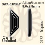 Swarovski Trapeze Flat Back No-Hotfix (2772) 8.6x2.8mm - Color Unfoiled