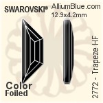 Swarovski Trapeze Flat Back Hotfix (2772) 12.9x4.2mm - Color With Aluminum Foiling