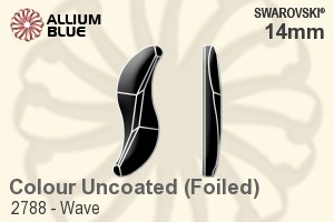 Swarovski Wave Flat Back No-Hotfix (2788) 14mm - Colour (Uncoated) With Platinum Foiling
