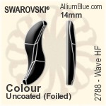 スワロフスキー Wave ラインストーン ホットフィックス (2788) 14mm - クリスタル エフェクト 裏面アルミニウムフォイル