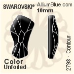 Swarovski Contour Flat Back No-Hotfix (2798) 8mm - Crystal Effect Unfoiled