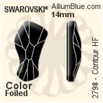 Swarovski Contour Flat Back Hotfix (2798) 14mm - Color With Aluminum Foiling