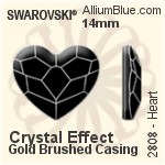 スワロフスキー Heart ラインストーン (2808) 3.6mm - クリスタル 裏面プラチナフォイル