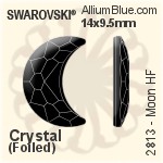 施華洛世奇 Moon 熨底平底石 (2813) 14x9.5mm - 顏色 鋁質水銀底