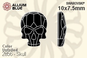 スワロフスキー Skull ラインストーン (2856) 10x7.5mm - カラー 裏面にホイル無し